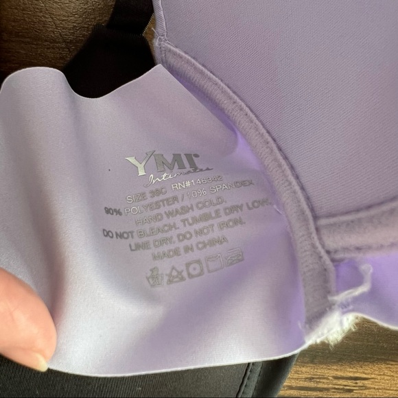 New bundle of 3 YMI tie dye purple and black everyday bras size 36C - Picture 5 of 5